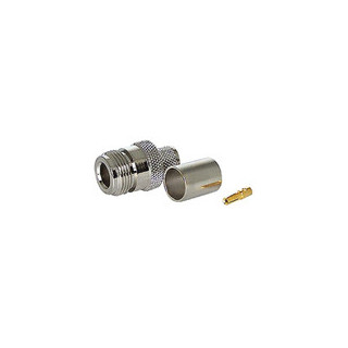 N-Female connector for 400 type 3/8" coaxial cable
