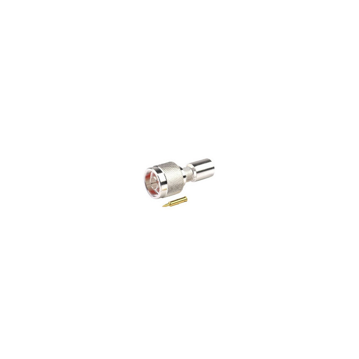 N-Male connector for 400 type 3/8" coaxial cable