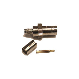 Reverse polarity BNC-Female (male pin) connector for 58/195