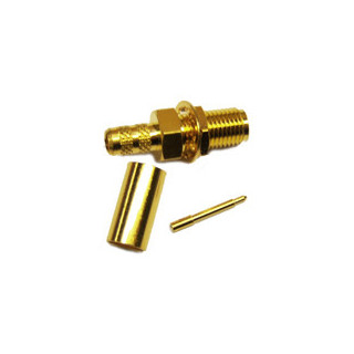Reverse polarity SMA-Female (male pin) Bulkhead connector