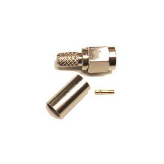 Reverse polarity SMA-Male (female pin) connector for 58/195
